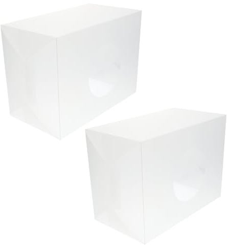 VANZACK Abnehmbare Transparente Lotteriebox aus Kunststoff mit Schlitz 2 Stück Mehrzweck Aufbewahrungsbox für Spenden Verlosungen und Stimmzettel bei Events