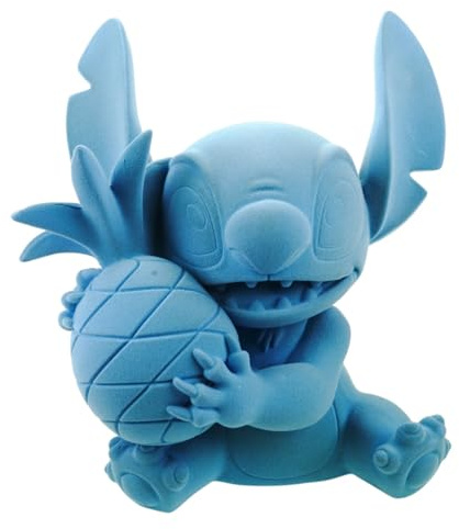 Christmas Inspirations Stitch Gartenfigur blau beflockt 18x17 cm Offiziell lizenzierte Disney Dekofigur aus Polyresin | Wetterfest für Garten, Balkon & Wohnzimmer | Stylische Geschenkidee für Fans