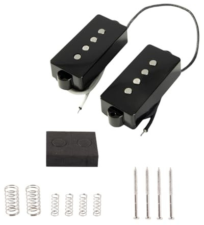 Riven Alnico 5 Pickups Precision Bass Pickups Vintage Tone Set per basso elettrico 4 corde tipo PB, nero
