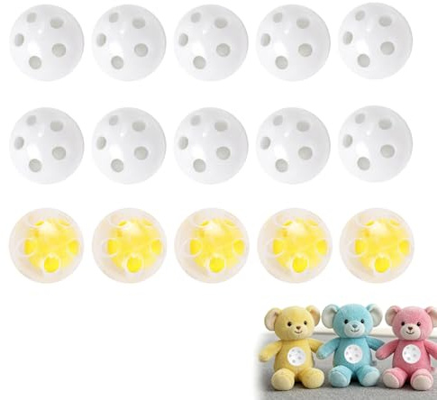 BIVYAX 15 Stück Rasselkugeln zum Einnähen 24mm, Rassel zum Einnähen für Kuscheltiere Puppen und Haustierspielzeug, Rassel-Einsätze für Nähprojekte Reparatur und Bastelarbeiten