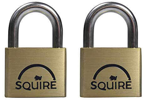 Henry Squire LN5 KA Lion Premium Solid Brass Padlocks, Twin Pack