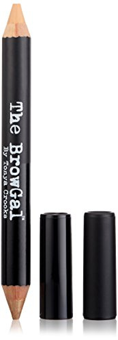 The BrowGal - 2 in 1 Double Head Highlighter & Concealer Pencil-02 - Gradient Effect Eyebrow Makeup, Lifting and Highlighting Eyebrows, Natural Looking Brows, Smudge Proof & Anti-Fade - Gold/Nude