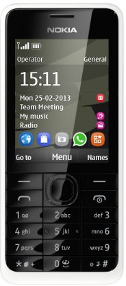 Nokia Asha 301 Smartphone, Dual SIM, Bianco [Italia]