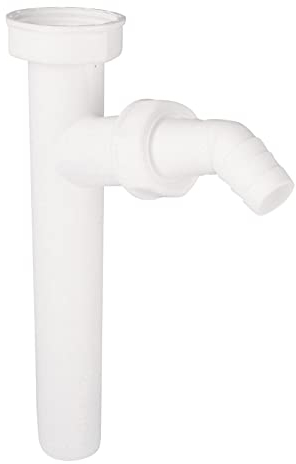 Sanitop-Wingenroth Tauchrohr für Waschtisch-Geruchsverschluss | Ø 32 x 200 mm | Typ 1 1/4 | Geräteanschluss mit Winkel-Schlauchverschraubung | Verstellrohr Siphon | Kunststoff | Weiß | 22315 7