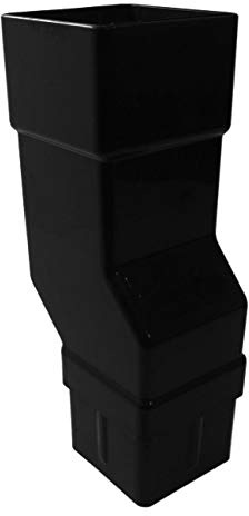 Freeflow Black Square Downpipe Offset Mini Bend, Rain Water Systems