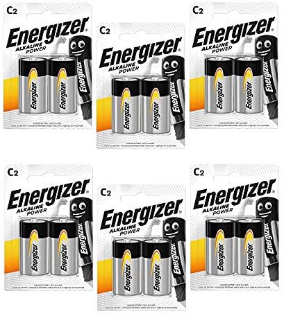 ENERGIZER - Lote de 6 ampollas de 2 pilas alcalinas Power LR14 C