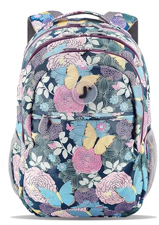 J World Cornelia Middle School Backpack for Girls. Laptop Bookbag for Women, Secret Garden