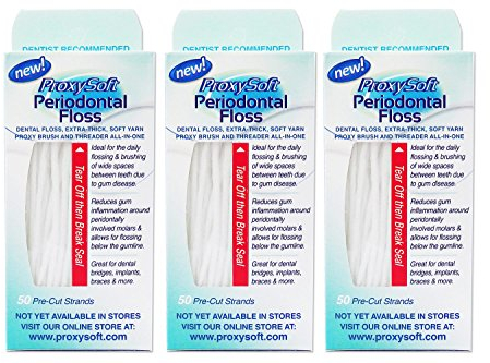 3er Pack Thornton Proxysoft Periodontal Floss Zahnseide 50 Stück (3x 50 Stück)