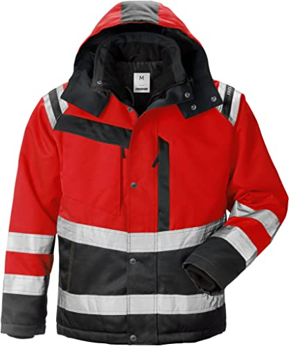 Fristads 119630 Kansas Workwear Warnjacke Hi-Vis rot/schwarz XL