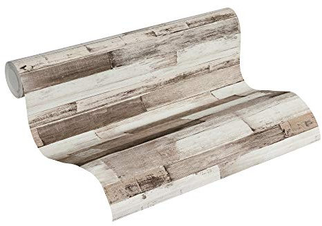 A.S. Création Vliestapete Il Decoro Tapete in Vintage Holz Optik 10,05 m x 0,53 m braun grau Made in Germany 368573 36857-3