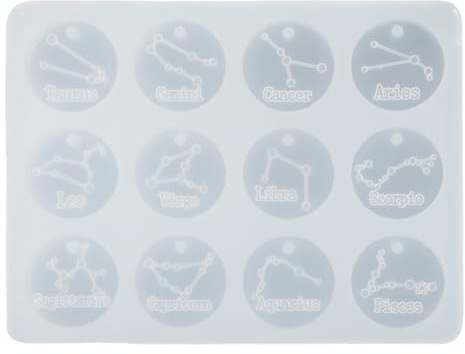 Silikon Gießformen Für Schmuckherstellung Sternzeichen Kreisform Wiederverwendbar Und Langlebig Für Diy Schmuckprojekte Epoxidharz Und Bastelarbeiten