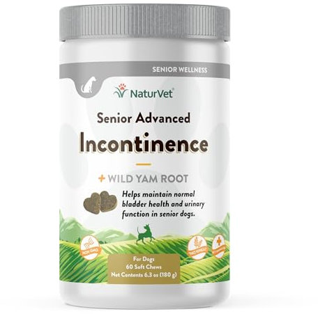 NaturVet - Incontinencia Avanzada Senior - Ayuda a mantener la salud y el control de la vejiga - 60 masticadores suaves