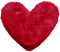 Brandsseller Herz-Kissen aus Plüsch 40x30 cm – Kuscheliges Dekokissen, Romantisches Geschenk zum Geburtstag, Valentinstag oder Muttertag – Weiches Zierkissen für Sofa, Bett und Reisen - Rot