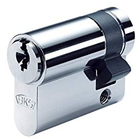 BKS Helius Halbzylinder 50/10 | Schließ-Zylinder Profilzylinder Türzylinder mit Schutz vor Schlagpicking | Patentschutz bis 2038 | Mit Sicherungskarte und 5 Schlüssel | Einzelschließung