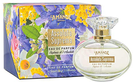 L'AMANDE - Profumo Donna Fresco e Agrumato al Limone e Bergamotto, Profumo Donna dai Profumi di Vaniglia, Mimosa e Gelsomino, Sentori Dolci e Fioriti, Assoluta Suprema 50 ml