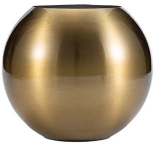 BOEYAA Edelstahl Vase Metall kugelförmige Vase Nordic Moon Home Badezimmer Desktop Tischhandwerk Dekorative Ornamente (Golden)
