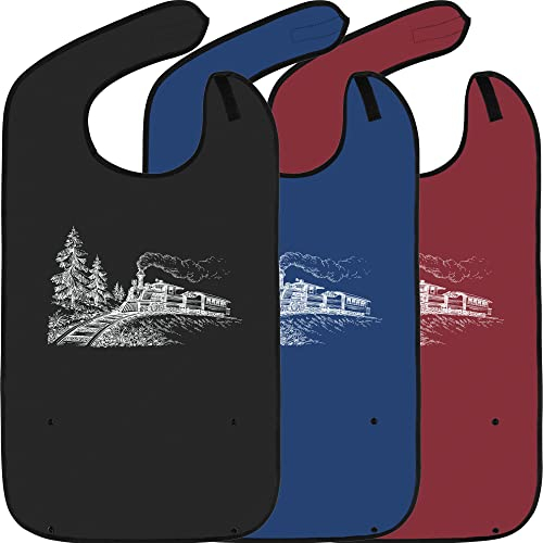 Classic Bib Designs Esslätzchen für Erwachsene - geeignet für Herren & Damen - waschbarer Kleiderschutz mit Krümel-Auffangfach - wiederverwendbar