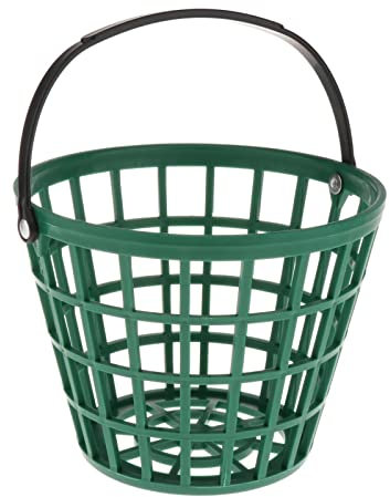 SM SunniMix High Strength Golf Ball Basket, Durable Golf Course Balls Carrier Carry Bucket Container, Ball Holder with Rotatable Handle, Holds 50 Balls