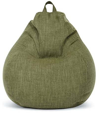 Green Bean Indoor Sitzsack mit 200 Liter mit EPS-Perlen Füllung Kuschelig Weich Waschbar - Drinnen Stoff Bodenkissen Liegekissen Sitzkissen Lounge - Grün