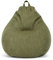 Green Bean Indoor Sitzsack mit 200 Liter mit EPS-Perlen Füllung Kuschelig Weich Waschbar - Drinnen Stoff Bodenkissen Liegekissen Sitzkissen Lounge - Grün