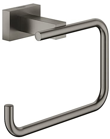 Grohe Essentials Cube Toilettenpapierhalter Hard Graphite Gebürstet