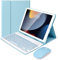 Lively Life Bluetooth Keyboard Case with Mouse - iPad 10.2/Pro 10.5/Air 3, Built-in Pen Holder - Blue