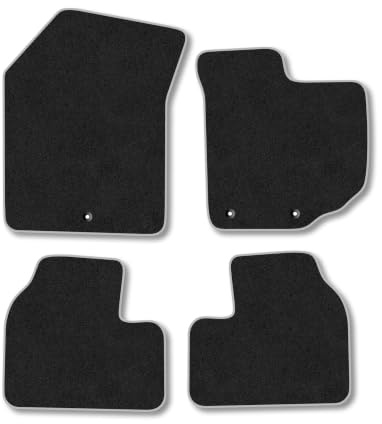 Suzuki Swift (2005-2010) Carpet Car Mats | Grey Edge Trim Tailored Fit Floor Mats Full Coverage Protection Accessories Easy Clean Anti Slip Made in the UK