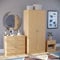 Vida Designs Riano 3 Piece Bedroom Furniture Set, 2 Door Wardrobe, 4 Drawer Chest Of Drawer and 1 Drawer Bedside Cabinet (Pine) (Trio 1)