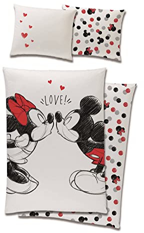 Carbotex Minnie Mickey Mouse Children's Bed Linen 140 x 200 cm + 70 x 90 cm 100% Cotton