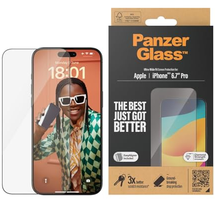 PanzerGlass Displayschutz für Apple iPhone 15 Pro Max