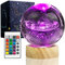 3D Solar System Crystal Ball Night Light with 16 Color LED Wooden Base, Upgraded 3.15 In Galaxy Planets Glass Ball Lamp with Remote Control Cool Astronomy Desk Decor Gifts for Kids Girls Boys Friends