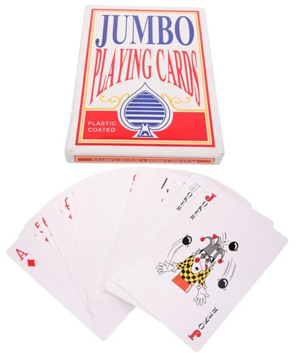 SAFIGLE 6X Große Poker Spielkarten Tisch Spiel Poker Karten für Partys Tricks Requisiten Sicher