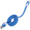 HEMOTON Micro Usb Fast Charging Cable Durable Flat Noodle Data Cord for Tablets Smartphones Players Blue Tpe Material Technology