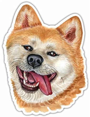 Samunshi® Akita Inu Aufkleber Autoaufkleber für Motorrad Fahrrad Roller oder Auto Sticker Fahrrad Mtb Mountainbike Rennrad Hund Dog Dogo 10cm Akita Inu