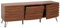 Porta TV HWC-M49, Mobile Televisione, Moderno Design 3D, Legno Massiccio di Mango, Metallo 52x142x44cm - Color Noce