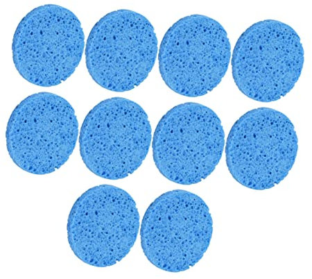 CRILSTYLEO 10stücke Makeup Entfernerschwämme Aus Holzschliff Komprimierte Gesichtsschwämme Für Effektive Gesichtsreinigung Und Sanfte Makeup-entfernung Blau
