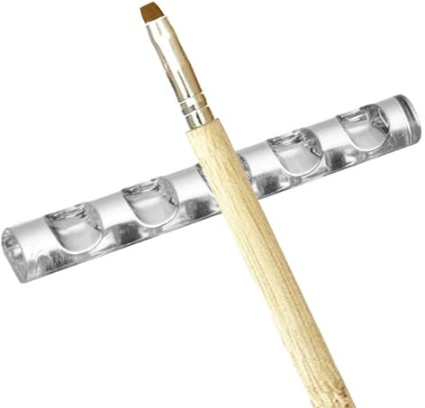 Supporto per pennelli in gel acrilico, supporto per pennelli, pennelli, 5 griglie trasparenti, organizer per pennelli, organizer semplice per intaglio delle unghie, matite e pennelli