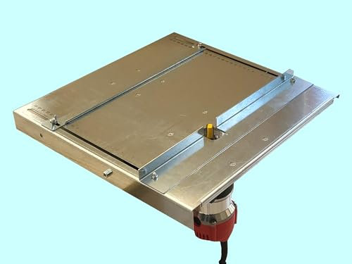 Placa de mesa como mesa de sierra de calar y fresadora combinada en una mesa.