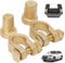 Battery Post Extender, 2PCS Brass Car Battery Terminal Connector, Quick Release Disconnect Positive Negative Top Post Adapter