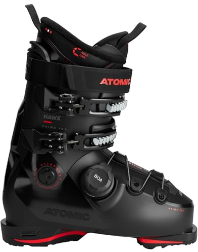 ATOMIC Unisex – Adulto HAWX Prime 100 Boa Alpine Boots, Black/Red 45/46