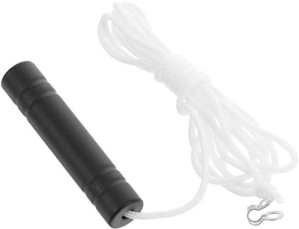 HOUDERCO Bathroom Light String Pull Cord Ceiling Fan Pull Handle Black Rope for Toilet Light Sleek Finish Extension