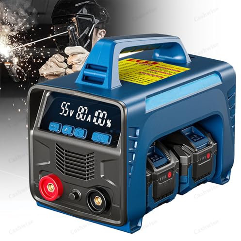 Saldatrice a batteria senza fili, display a LED, saldatrice MMA ARC 160A a batteria, saldatrice a elettrodo inverter IGBT digitale,6Batteries