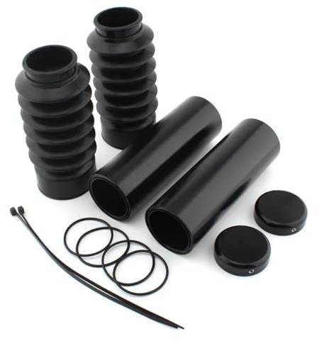 DGHBNP Copertura per Ammortizzatore Moto Adatto per Harley Davidson Dyna 06-17 Copri Forcella Anteriore Protezione per Motocicletta Ghette Stivale Ammortizzatore Polvere
