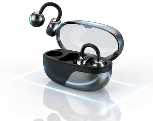 LANSOUND Nuevos Auriculares con Clip de oído, reducción de Ruido para Adultos Mayores: amplifica el Sonido Original para ayudarlo a Escuchar Voces claras y más cómodo sin el oído