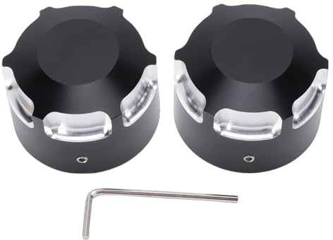 NOENNULL 2 Pièces Cache-écrous D'essieu Arrière en Alliage D'aluminium Couvercle D'écrou D'essieu Antirouille Bouchons D'écrou de Moto Remplacement pour Spyder Les Modèles à Partir de 2008