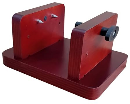 BlendNature Soporte Jamonero con Cuchillo y Chaira | Kit para Cortar Mini Jamones, Tacos de Jamón y Jamón Asado y Deshuesados | Prensa de Fijación con Base Antideslizante | Maxima Estabilidad.