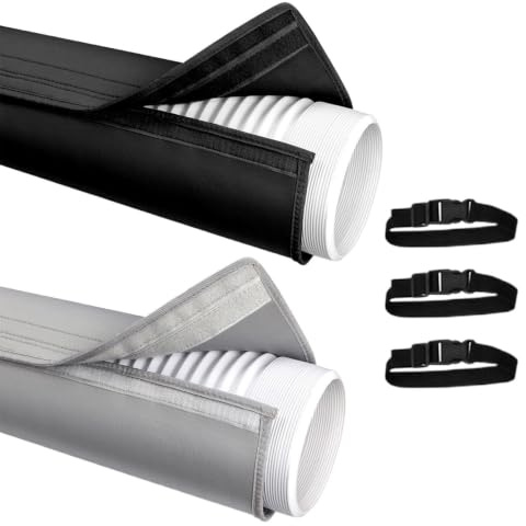 2 Couvercle De Tuyau De Climatisation Portable - 150CM Isolation Tuyau Climatiseur Manchon, Housse Tuyaux Climatiseur Mobile, Convient Tuyaux D'échappement De 5 Pouces Et De 5,9 Pouces De Diamètre