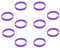 HOEREV in bianco silicone braccialetti carità Bracciali Bracciale in gomma sport bracciale, 10pcs,Viola,Circonferenza di 160 mm XXXS