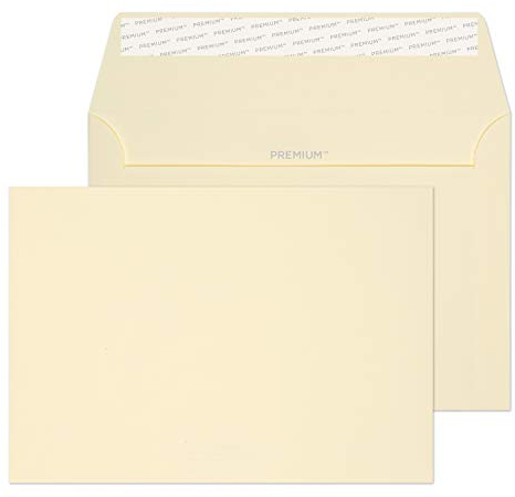 Blake Premium Business 64154 Briefumschläge Haftklebung Creme Wove C6 114 x 162 mm 120 g/m² | 25 Stück