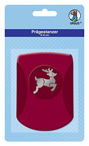 Ursus 19670076 - Prägestanzer Rentier, 3,2 cm, rosa
